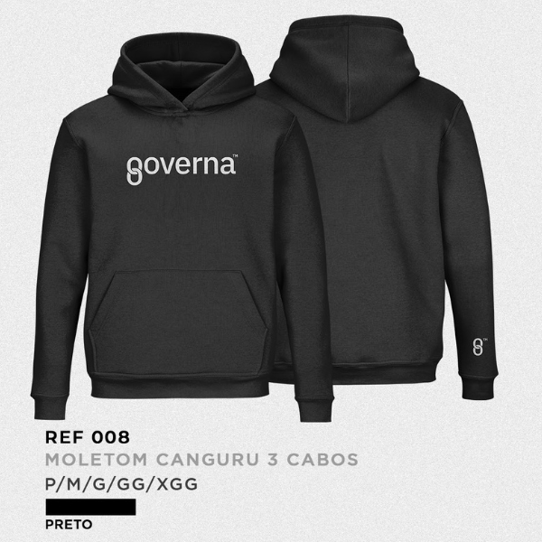 Moletom Canguru Governa – Preto