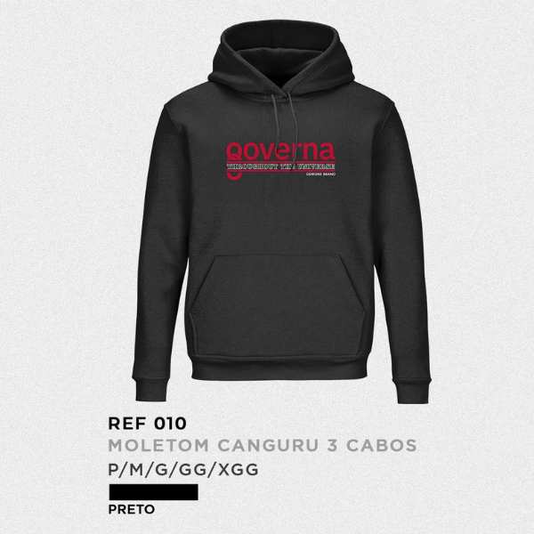 Moletom Canguru Basic – Preto